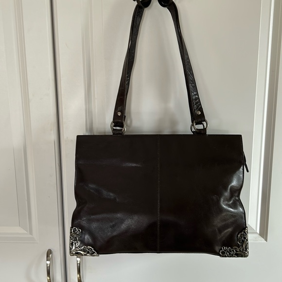 Chocolate ladies purse by SORPRESA! Leather, It is vintage, gorgeous, like new. - Picture 1 of 8